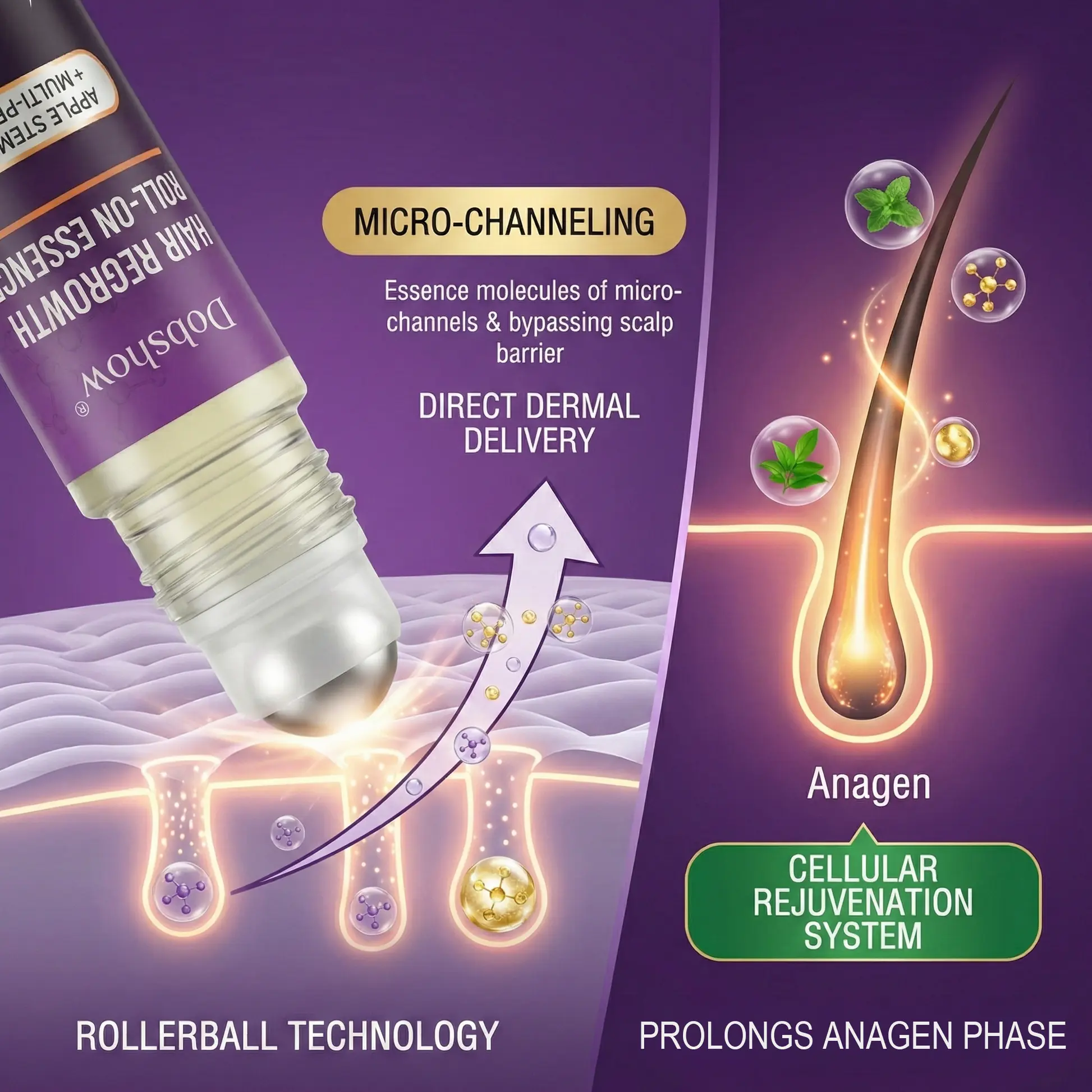 Essence roll-on de soin pour la repousse des cheveux Dobshow® – Image 4