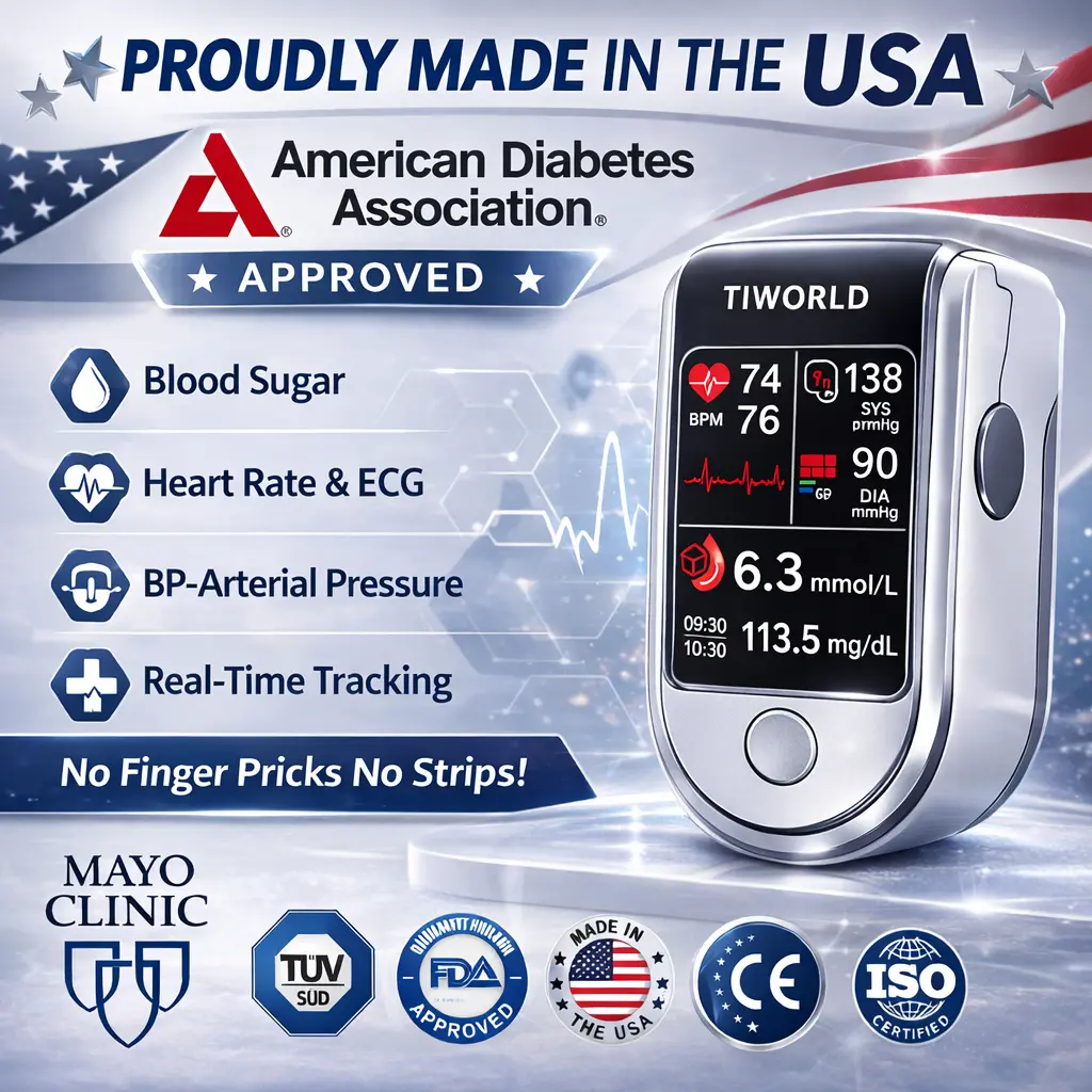 Lecteur de glycémie non invasif TIWORLD™, précision de 99,9 % – Image 2