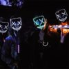 Masque facial LED d'Halloween