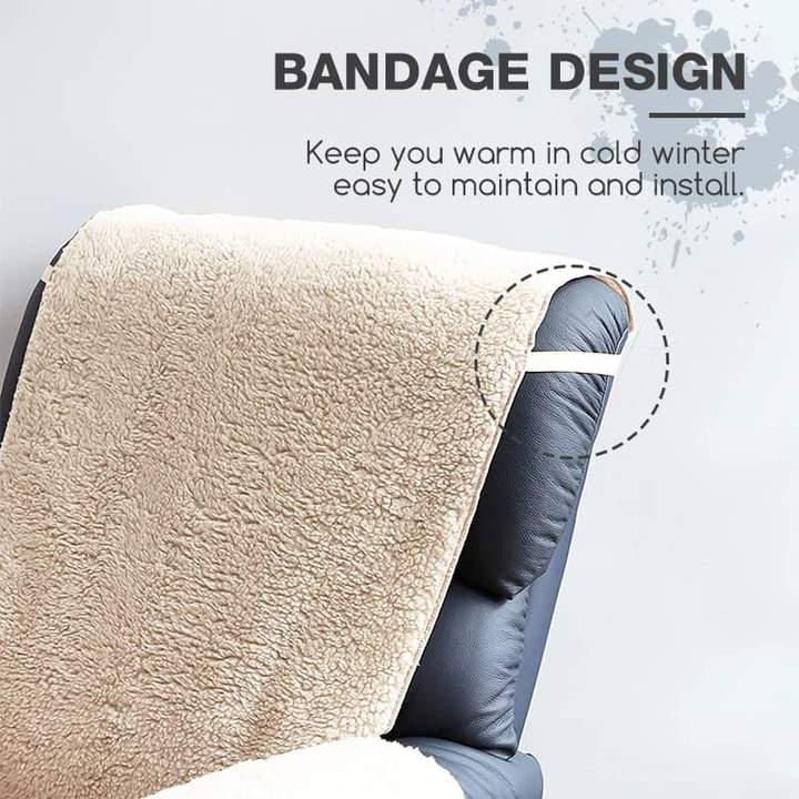 Housse de fauteuil inclinable confortable une pièce en poly polaire avec poches – Image 3