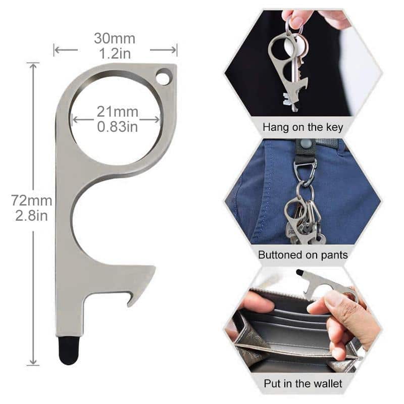 Outils d'ouverture de porte sans contact avec pendentif porte-clés – Image 4
