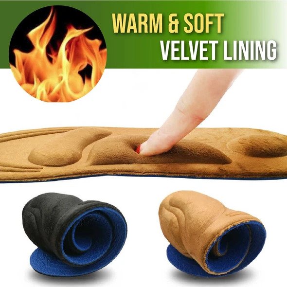 Semelles intérieures de soutien du talon chaud en velours – Image 4